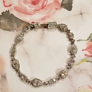 Cubic Zirconia Sterling Silver Bracelet